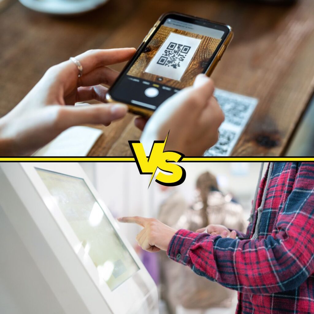 self ordering smartphone vs totem